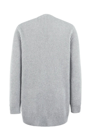 Damen Lange Strickjacke | Offene Vorderseite
