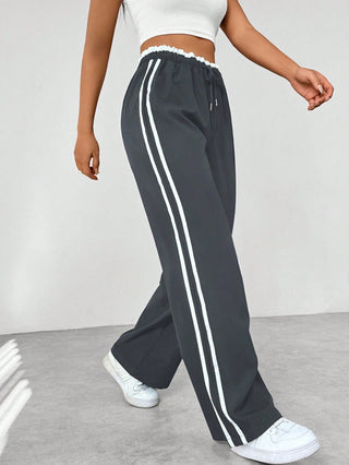 Damen Jogginghose mit Hoher Taille | Weite Beine