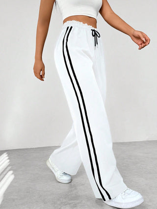 Damen Jogginghose mit Hoher Taille | Weite Beine