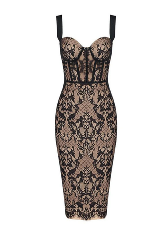 Damen Bandage Kleid | Midi