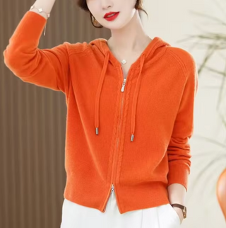 Damen Zip-Up Kapuzenjacke | Lässig
