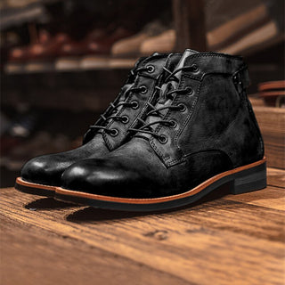 Herren Schnür-Stiefeletten | Braune Sohle