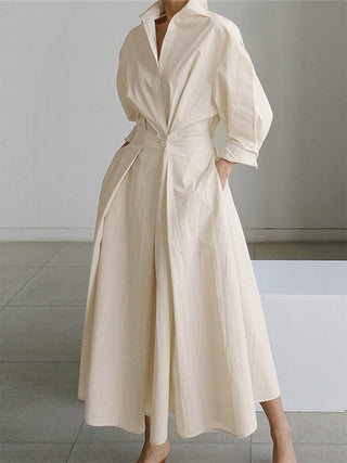 Elegantes Damenhemdkleid | Maxi