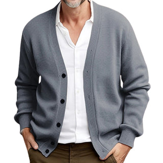 Herren Klassischer Strickpullover | Mit Knöpfen