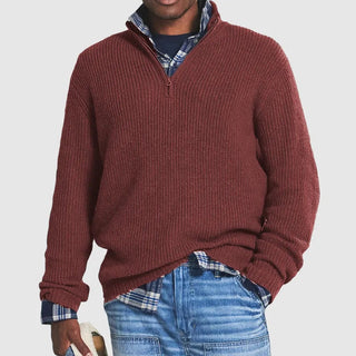 Herren-Pullover mit halbem Reißverschluss | Langarm