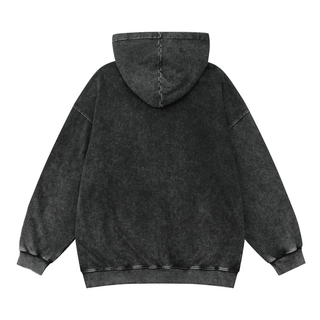 Herren Zip Hoodie im Washed Look | Oversized & Schwer