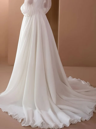 Hochzeitskleid für Frauen mit langen Ärmeln | Maxi