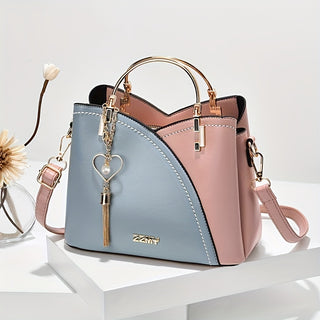 Damen Farbblock Schultertasche | Umhängetasche