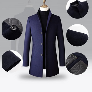 Herren Einreihiger Trenchcoat | Lang