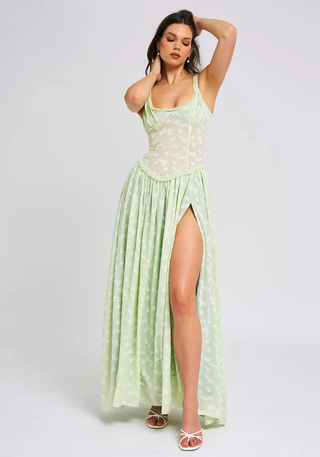 Damen Kleid mit Schlitz | Maxi