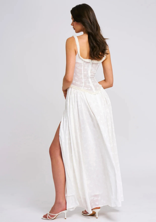 Damen Kleid mit Schlitz | Maxi