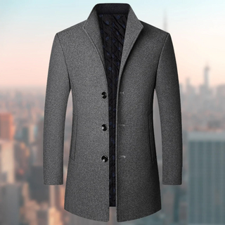 Herren Einreihiger Trenchcoat | Lang