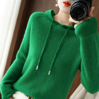Damen Strick Hoodie | Lange Ärmel
