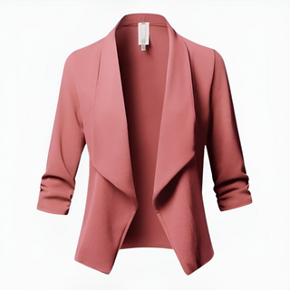 Damen Cropped Offene Front Blazer | Lange Ärmel