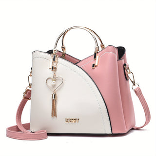 Damen Farbblock Schultertasche | Umhängetasche