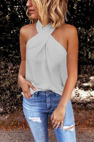 Damen Ärmelloser Halter Tank Top | Sommer