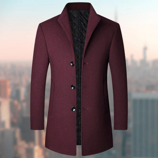 Herren Einreihiger Trenchcoat | Lang