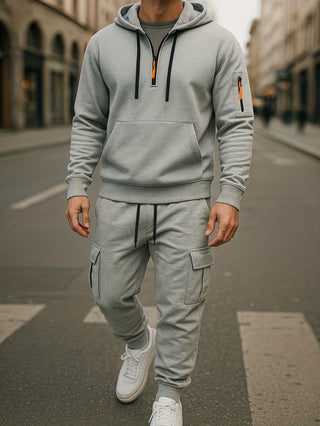 Herren Kapuzen Trainingsanzug Set | Cargo Jogginghosen