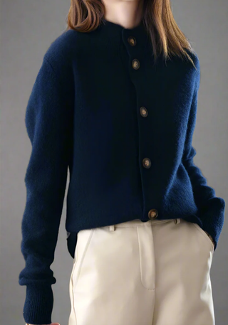Damen Strick Cardigan mit Knopfleiste | Kurz & Elegant