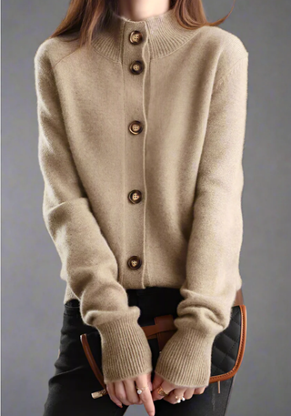 Damen Strick Cardigan mit Knopfleiste | Kurz & Elegant
