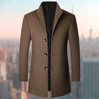Herren Einreihiger Trenchcoat | Lang