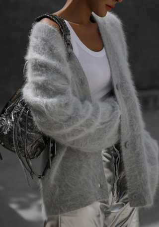 Damen Weicher Oversize Strickcardigan | Kuschelig