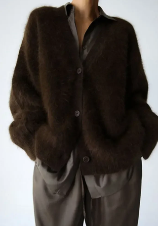 Damen Weicher Oversize Strickcardigan | Kuschelig