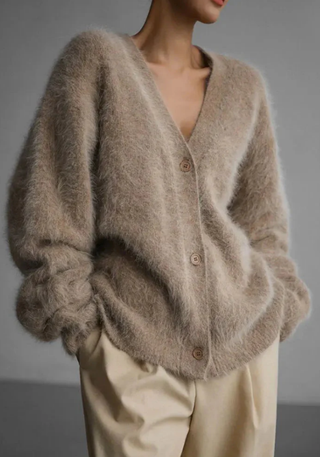 Damen Weicher Oversize Strickcardigan | Kuschelig