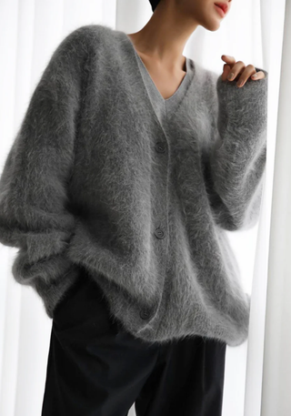 Damen Weicher Oversize Strickcardigan | Kuschelig