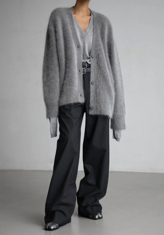 Damen Weicher Oversize Strickcardigan | Kuschelig