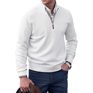 Herren Halb-Zip Strickpullover | Langarm