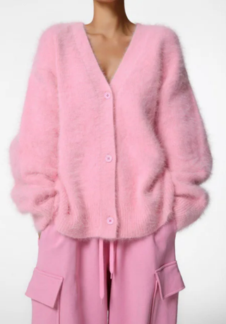 Damen Weicher Oversize Strickcardigan | Kuschelig