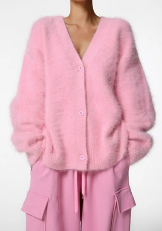 Damen Weicher Oversize Strickcardigan | Kuschelig