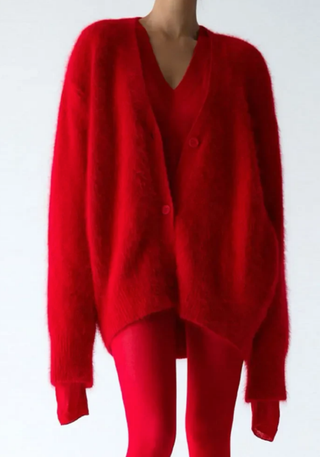 Damen Weicher Oversize Strickcardigan | Kuschelig
