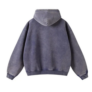 Herren Zip Hoodie im Washed Look | Oversized & Schwer