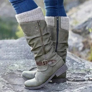 Damen Knöchelhohe Stiefel | Schnallen-Detail