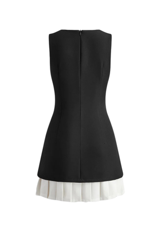 Damen Ärmelloses Plissee Kleid | Mini