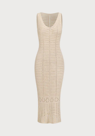 Häkel Strandkleid mit V-Ausschnitt | Luftig & Figurbetont