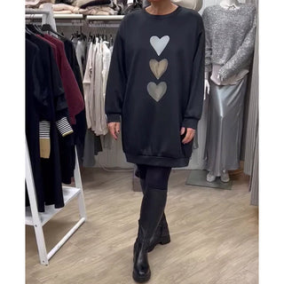 Grafisches Sweatshirt für Damen | Übergröße