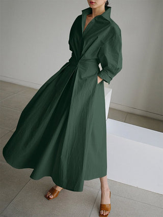 Elegantes Damenhemdkleid | Maxi