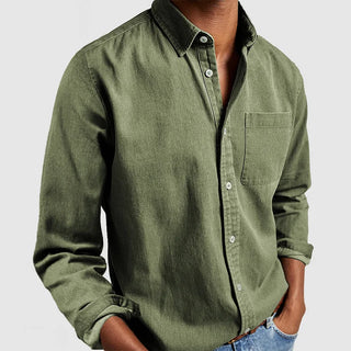 Herren Casual Button-Down Hemd | Lange Ärmel