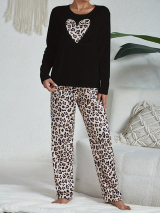 Damen Pyjama Set | Langarm Oberteil & Hose