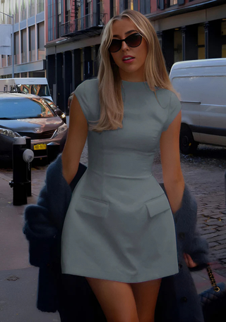 Damen Elegantes A-Linien Kleid | Mini