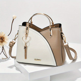 Damen Farbblock Schultertasche | Umhängetasche