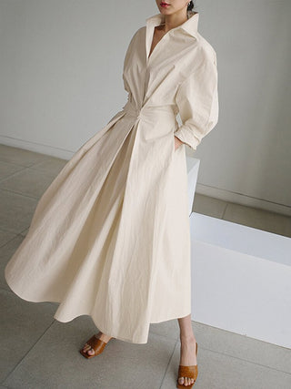 Elegantes Damenhemdkleid | Maxi