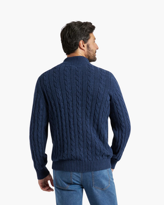 Herren Klassischer Pullover mit Reißverschluss | Langarm Strickdesign