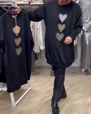 Grafisches Sweatshirt für Damen | Übergröße