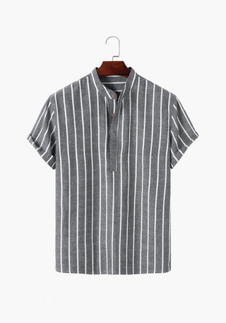 Nico | Herren Gestreiftes Kurzarmshirt | Sommerleicht