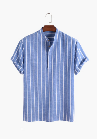 Nico | Herren Gestreiftes Kurzarmshirt | Sommerleicht