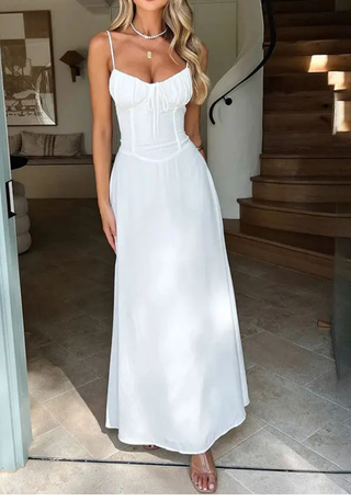 Damen Sommer Trägerkleid | Midi